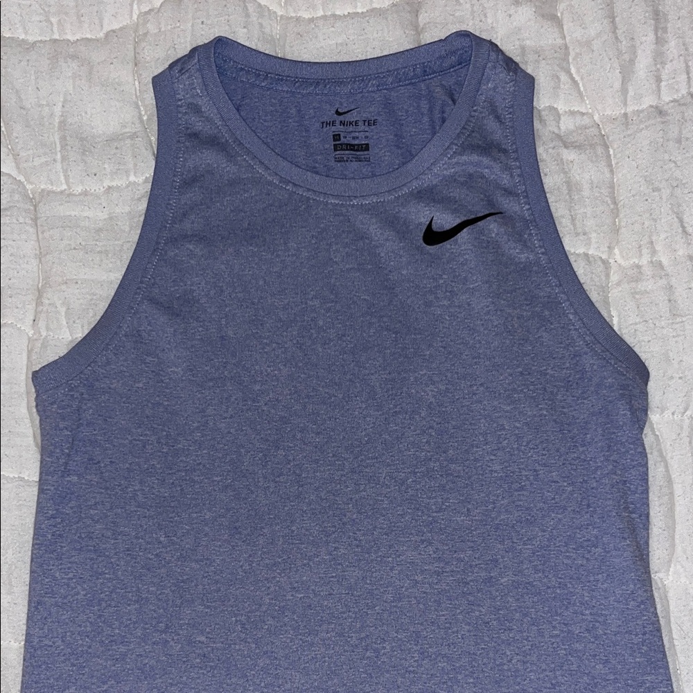 Nike Women's Heathered Blue Tank Top